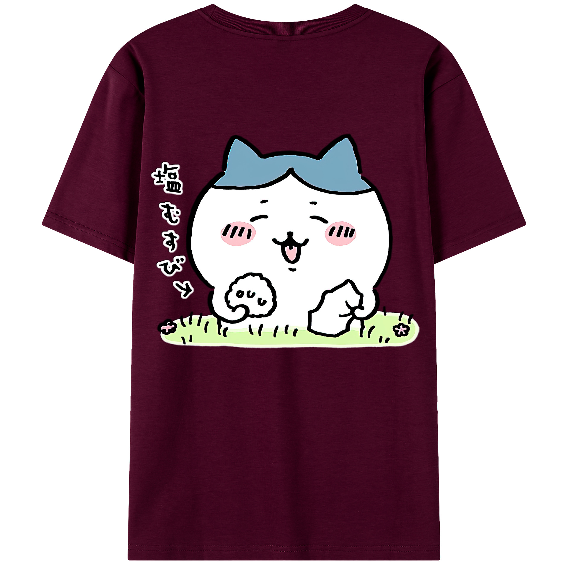 （画像用） ちいかわ ハチワレ Chii-kawa hachiware レディース半袖Tシャツ(バックプリント)